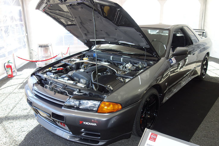 NISMO大森ファクトリーのデモカーである「スカイラインGT-Rグランドツーリングカー（BNR32型）」。