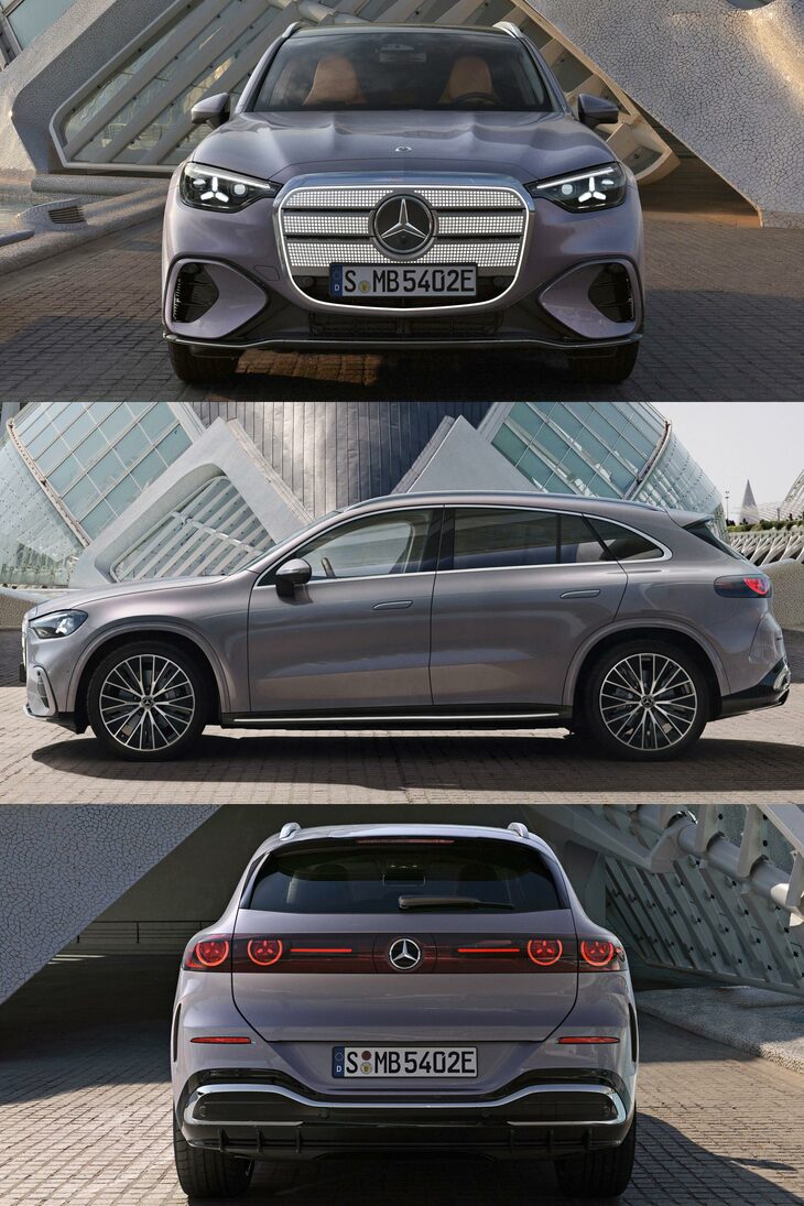 フロント、サイド、リアを見比べてみると、ゴリゴリのSUV顔であるフロントに対し、サイドビューではDピラーがかなり寝かされており、バンパー下部が膨らんだシルエットとも相まって、同門のクーペを思わせる意匠となっている。