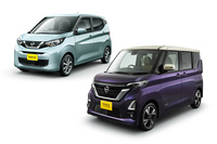 前年同期と比べて大きく数字を落とした「日産デイズ」（左上）だが、これは2020年3月に「ルークス」（右下）が別車種として独立したためだ。