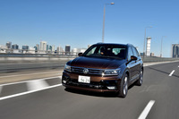 従来型より長く、幅広く、背が低くなった新型「ティグアン」。全長は従来型より70mm長い4500mmへ。