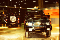 日本でなかなか見ることのできない旧社会主義圏メーカーの展示もボローニャショーの特徴だった。これはロシアの「UAZ」。2000年。