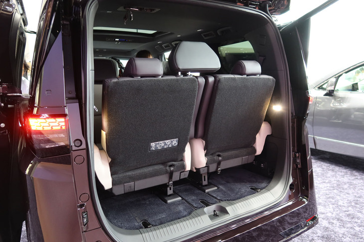 日産エルグランド（バックドアを開けた様子）