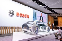 IAAモビリティー2021におけるボッシュのブース。メガサプライヤーに成長した同社は、自動車業界の未来を左右するだけの影響力を持っている。