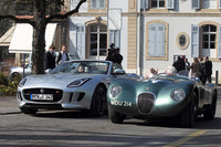 新旧ジャガーが顔合わせ。「ジャガーCタイプ」と。