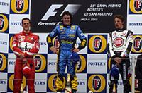 【F1 2005】第4戦サンマリノGP、大接戦をアロンソが制し3連覇、シューマッハー13位から2位表彰台！の画像