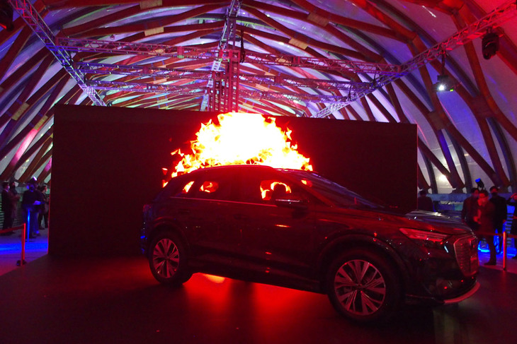 「Welcome to Progress Audi Q4 e-tron Launch Event」会場の様子。