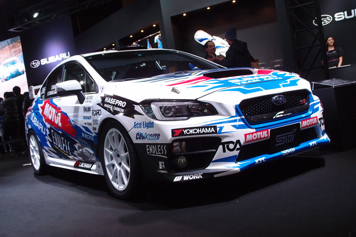 全日本ラリーへの参戦予定車両「WRX STI」（写真は新井敏弘選手のマシン）。