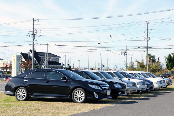 こちらの並びはドアミラー仕様の3ナンバー車が多かった。