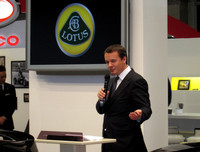 英ロータス・カーズのゼネラルマネジャー、クリストファー・ニコル氏。