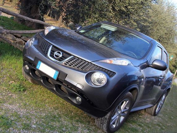 モンタルチーノのワイナリーにたたずむ「ジューク」。