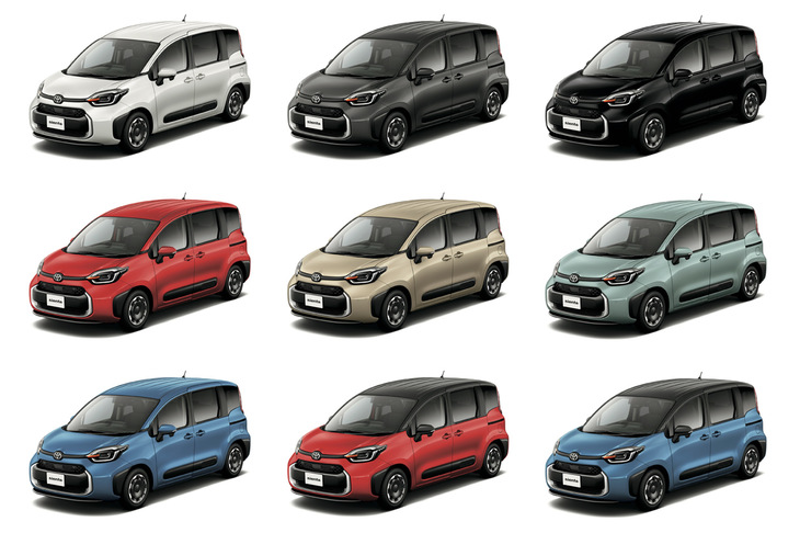 ボディーカラーは全9種類。ただし「X」では、「ホワイトパールクリスタルシャイン」「ブラック」「ベージュ」「アーバンカーキ」の4色しか選択できない。