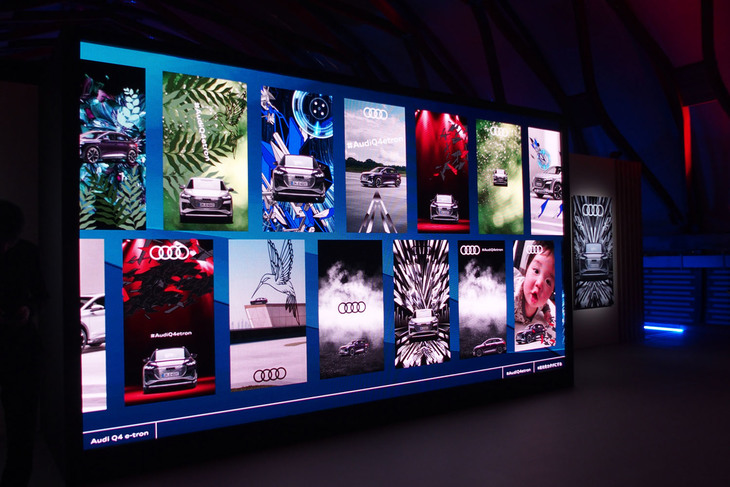 「Welcome to Progress Audi Q4 e-tron Launch Event」会場の様子。