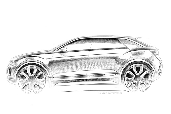 「T-ROC」のデザインスケッチ。