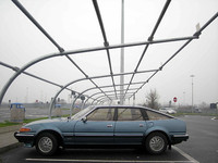 最後の“純粋ローバー”1976年「SD1」。以後は提携先であるホンダと共通化が進められた。