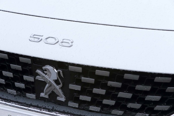 ボンネットの先端には、往年の「504」などをモチーフにしたという車名ロゴがレイアウトされる。