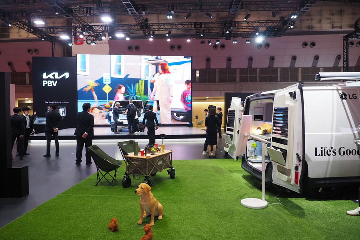 Kia PBVジャパンブースの様子。