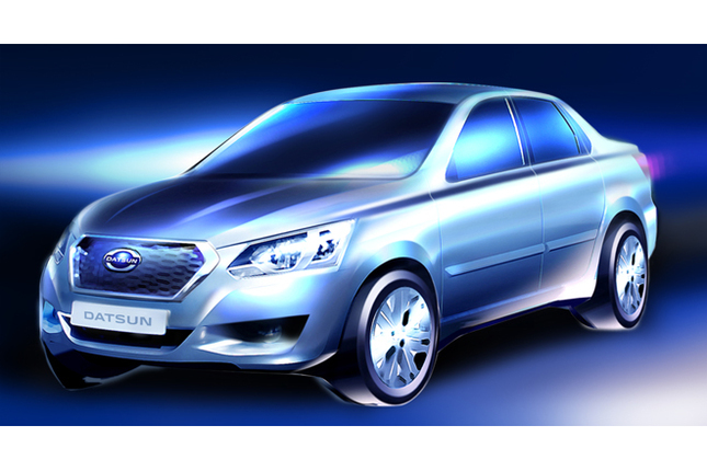 ロシア市場向けのダットサンの新型車。2014年4月4日に発表される予定。