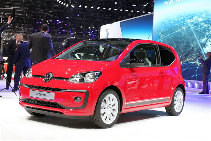 「フォルクスワーゲンup! beats」。米BeatsAudio（ビーツオーディオ）の300Wサウンドシステムを搭載する。