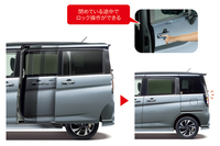 今回の変更では、新たにパワースライドドアの予約ロック機能が採用された。