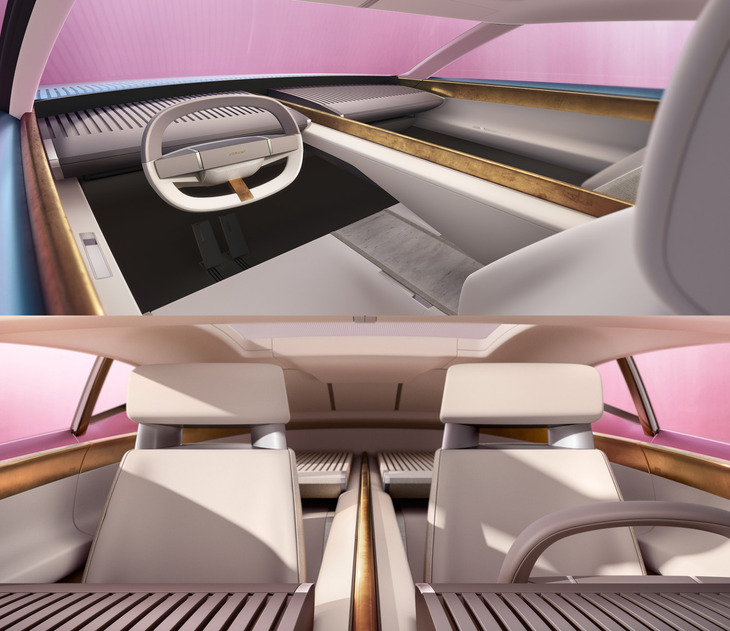 今回の展示では車内を見ることはできなかったが、広報写真によるとこのような空間となっているようだ。