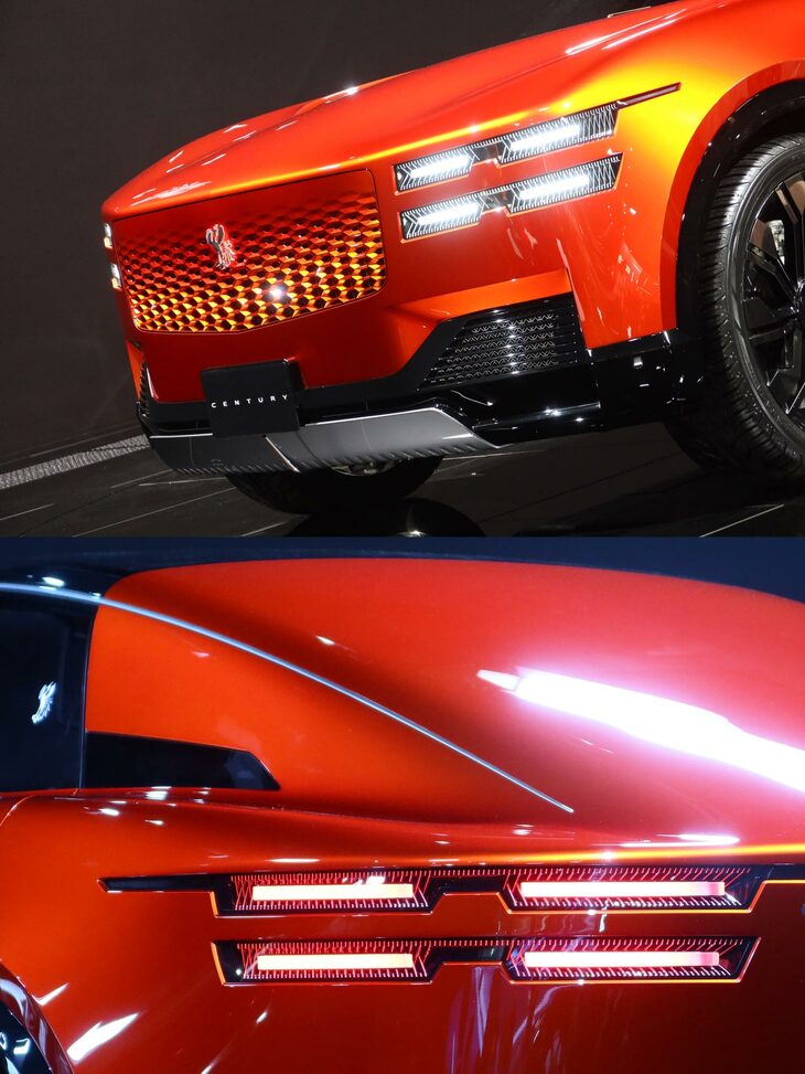 渕野「もちろん、細部にも手抜かりはありませんよ」　
	清水「確かに、このグリルや前後ランプの細工はスゴいね」