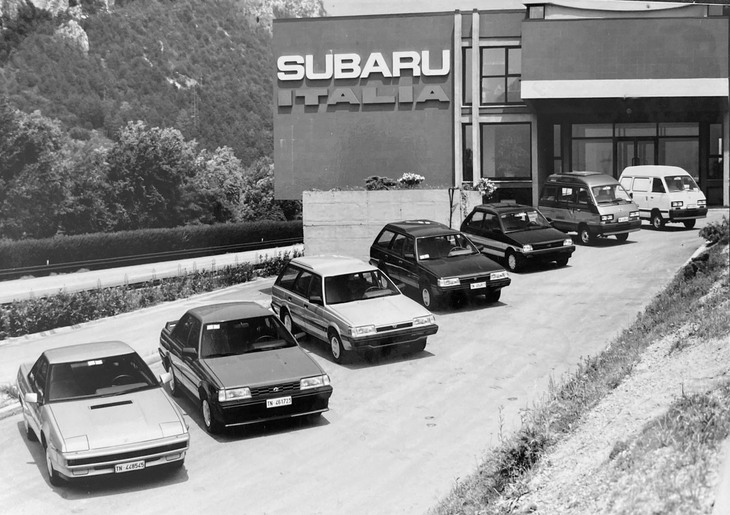 北部トレントにあるスバル・イタリアには、数々の研修に赴いた。これは1980年代後半から90年代前半と思われる写真。