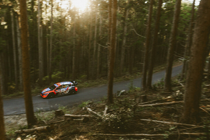 2024年のドライバーズタイトルを獲得した、ティエリー・ヌービル/マルティン・ヴィダグ組の「ヒョンデi20 Nラリー1」。