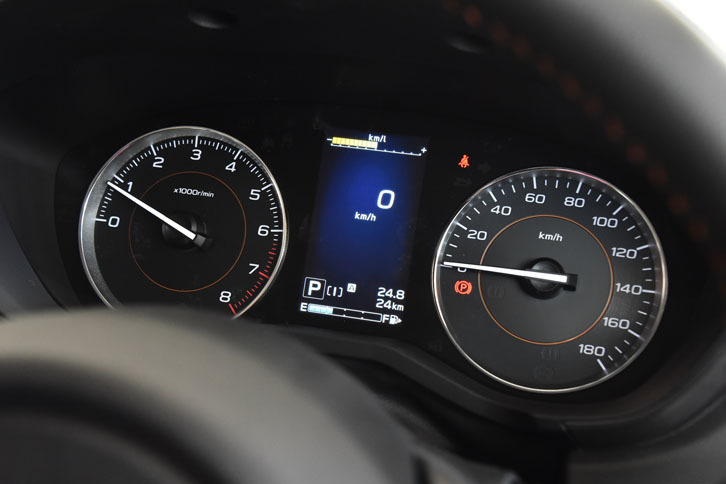 メーターはアナログ2眼式。中央に4.2インチの液晶パネルが配置される。タコメーター（左）のレッドゾーンは6300rpmから。