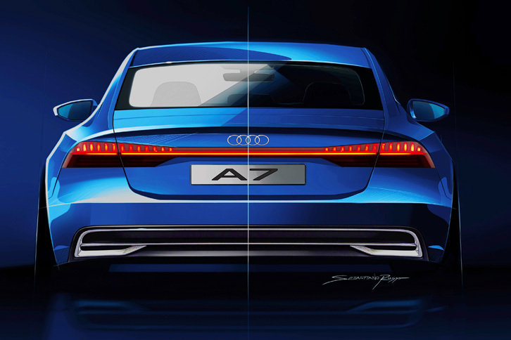 アウディA7スポーツバック（イラスト）