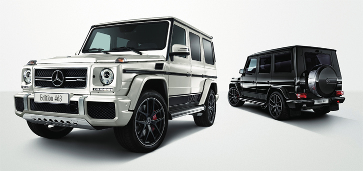 「G63エディション463」（左）と「G65エディション463」（右）。