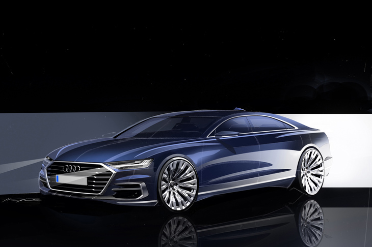 現行型「A8」のスケッチ。