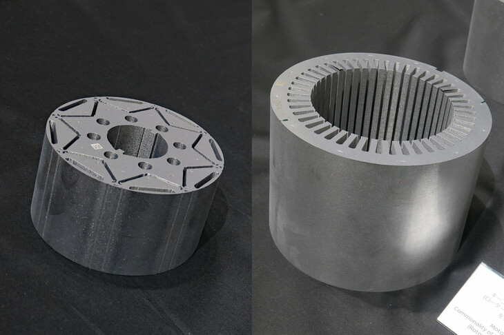 高い耐久性を確保するため、自動車用のモーターはローターもステーターも丈夫な鉄製となっている。当然のことながら非常に重く、筆者はステーターを持ち上げようとして、腰を痛めそうになった。