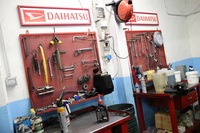 ダイハツ車の工具の壁掛けボードが今も！