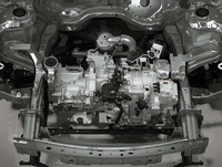 マツダは、軽量なロータリーエンジンを使ったレンジエクステンダー（写真中央）の開発も進めている。燃料を使って電気を作り出し、その電力でモーターを駆動するもので、プラグインハイブリッドをはじめとするさまざまな電動化車両での活用が検討されている。