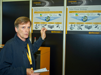 自動運転とともに、低燃費への取り組みもコンチネンタルの重要な課題。エンジンパーツの高性能化や電動化技術などにより、さらに高効率なパワートレインを目指す。