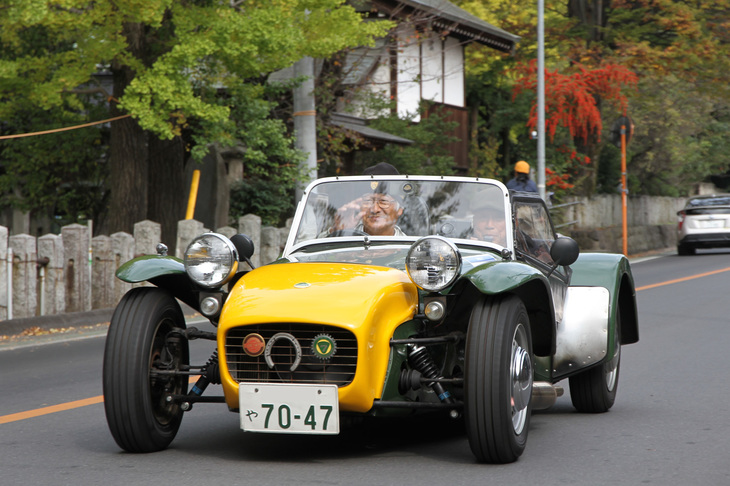 1969年「ロータス・セブンSr3」。ケータハムではなく、本家ロータス時代のセブン。英国フォードの「116E」がベースのロータスツインカムを積んでいる。