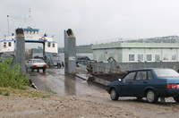 カザンの先で出くわしたフェリー乗り場。