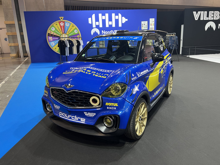 フランス発の人気YouTubeチャンネル『VILEBREQUIN』で紹介された車両の展示。