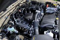 日本仕様に搭載される、最高出力231ps、最大トルク36.7kgmの4リッターV6エンジン。海外仕様には、このほかにも4.5リッターV8ディーゼルターボなど複数のエンジンが用意されている。