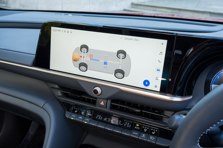 最新のトヨタ車ではおなじみの「いらすとや」のようなエネルギーフロー。