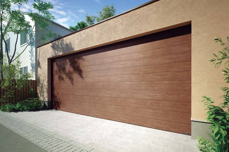 木目鋼板のブランチークFeを使った施工例。