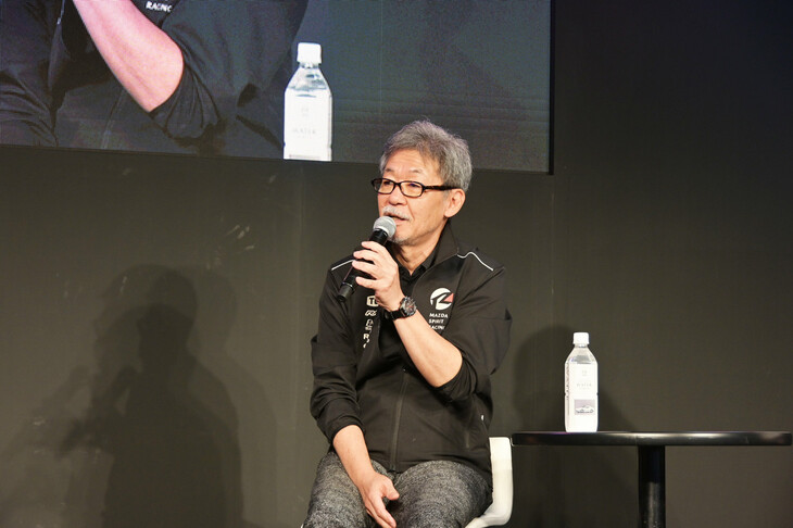 マツダスピリットレーシングの前田育男代表。マツダで長らくデザイン本部長を務め、現在はシニアフェローブランドデザイン担当を務めている。