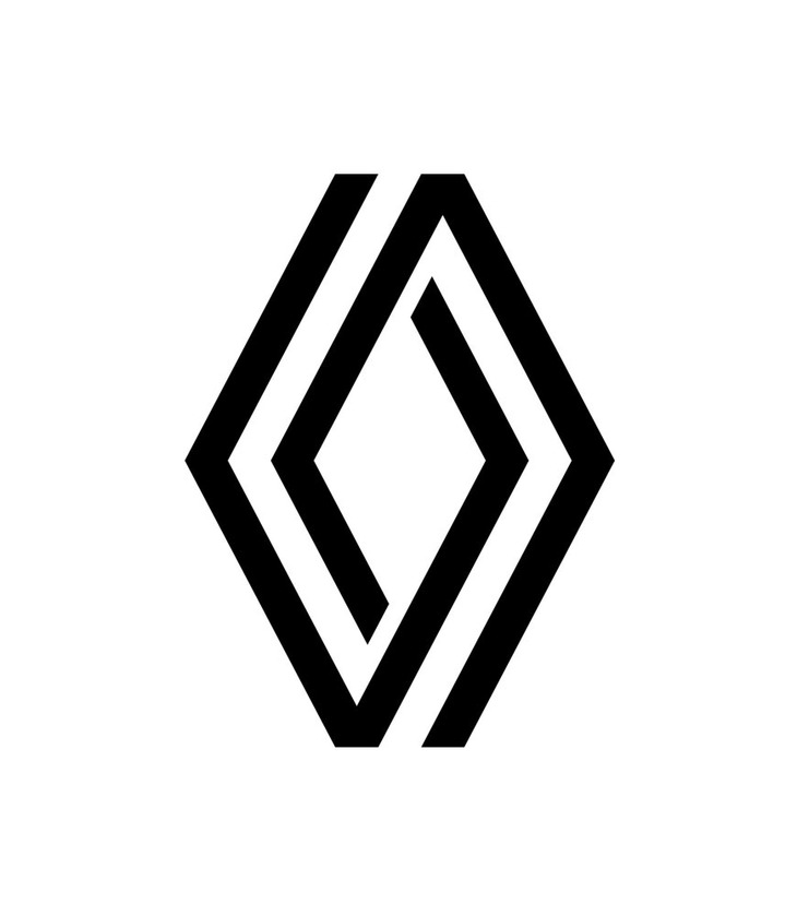 デザインが刷新されたルノーのロゴマーク。