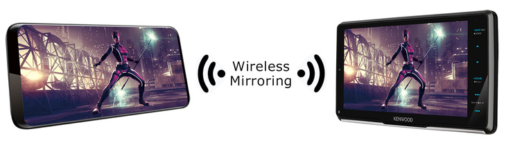 AndroidスマートフォンとナビをWi-Fi接続してワイヤレスミラーリングを実現。YouTubeや人気の動画配信サービスをナビの大画面で楽しめる。