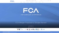 FCAのウェブサイトから。ルノーに対し、経営統合を提案したことが大きく表示されている。2019年6月1日。