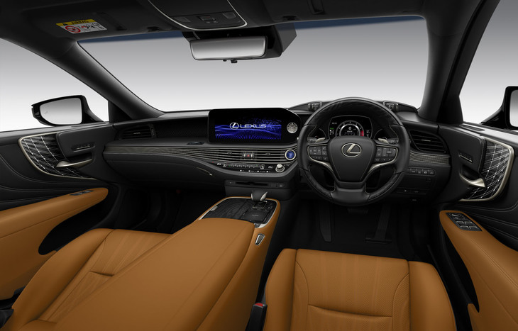 「LS500h“ヒデキマツヤマエディション”」の内装。