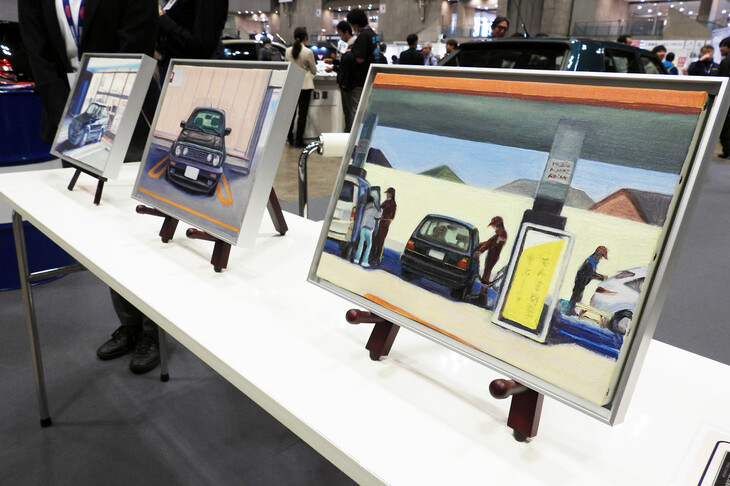 スピニングガレージの展示ブースの様子。