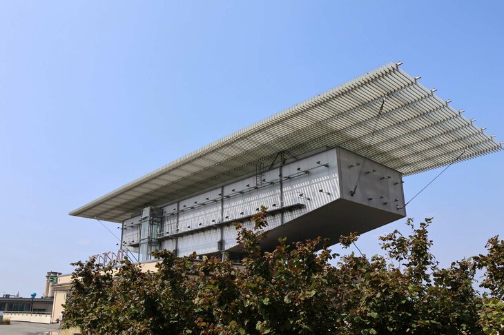 「カーザ・フィアット」が入っているアニェッリ絵画館は、リンゴット・ビルの屋上にある。設計はレンツォ・ピアノ。