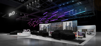 BYDの乗用車ブースのイメージ。