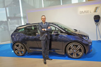 新春記者発表会では、電気自動車「BMW i3」のマイナーチェンジモデルも発表された。